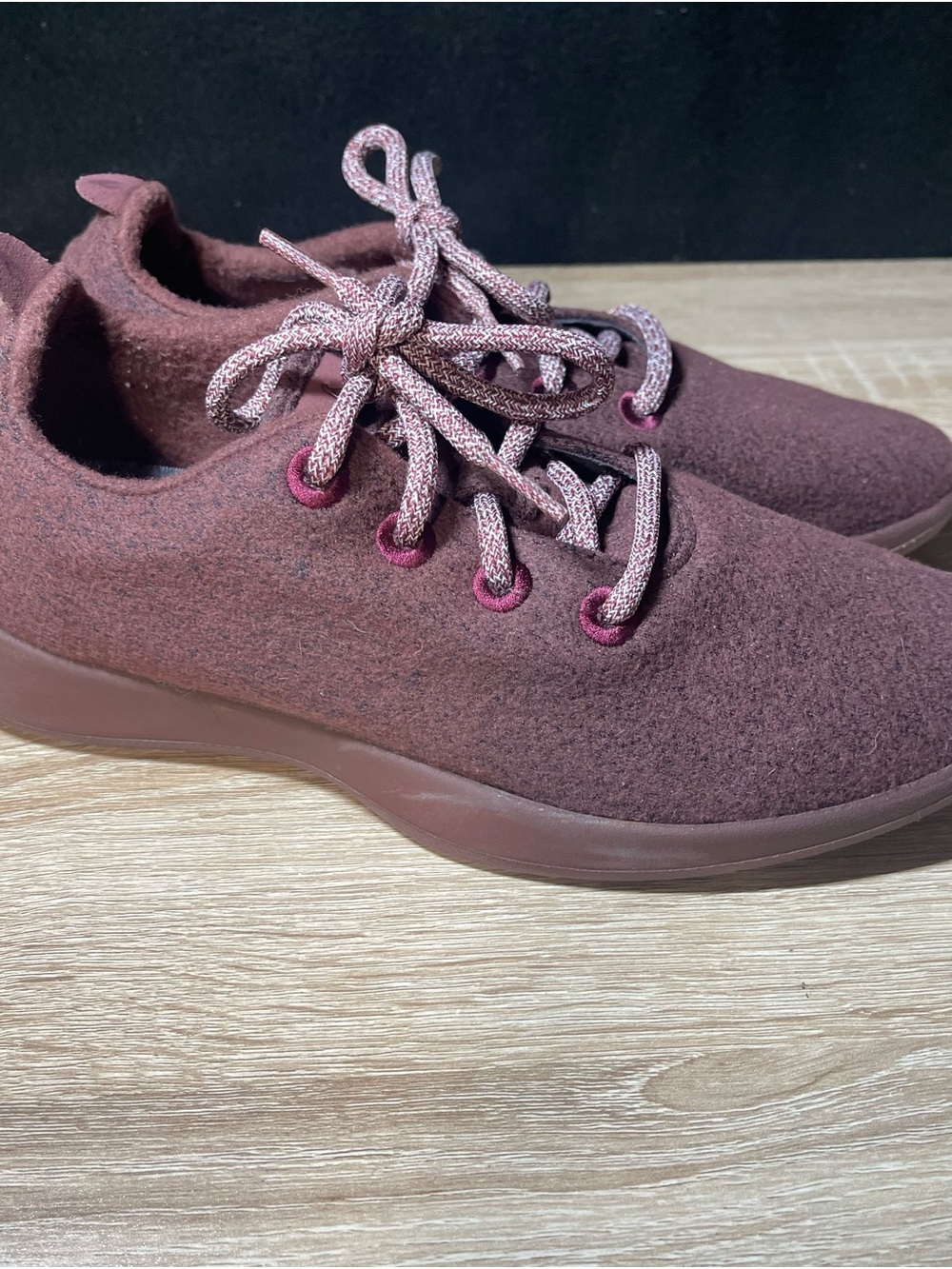 Allbirds Maroon marina Wool Lace-Up Sneakers - Picture 7 of 10